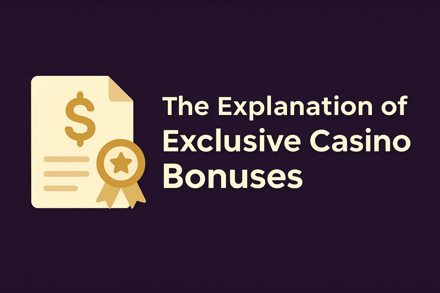 The explanation of Exclusive Casino Bonuses