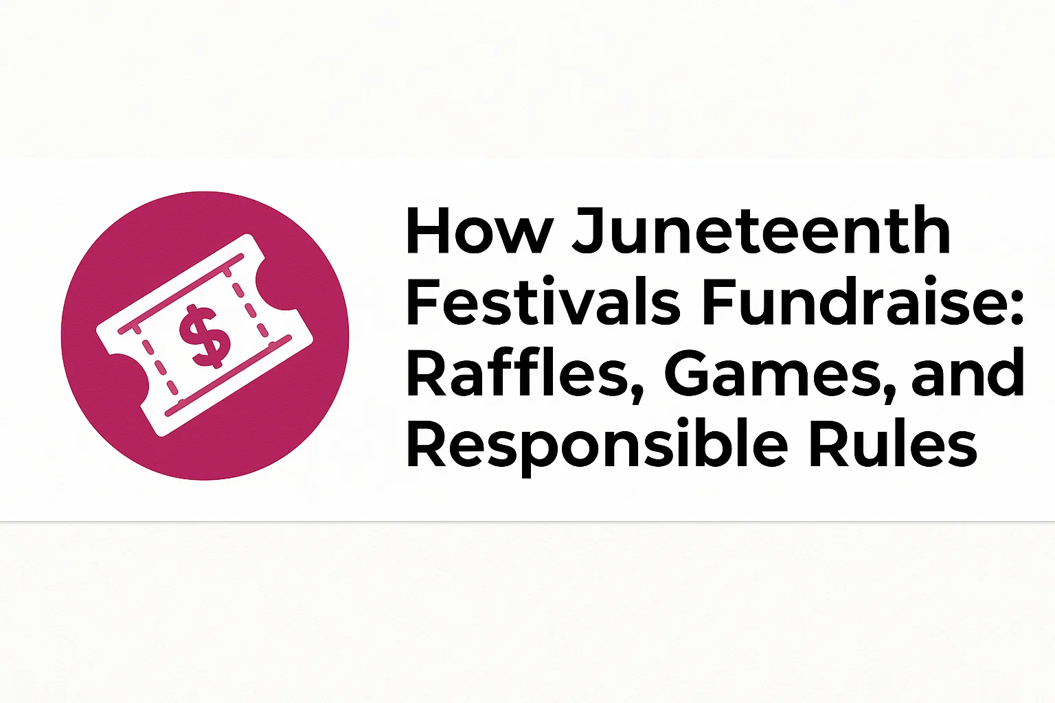 How Juneteenth Festivals Fundraise: Raffles, Games, and Responsible Rules